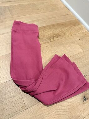 abercrombie kids Pink Ribbed Leggings